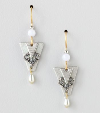 Silver Forest® Layered Two-Tone Drop Earrings