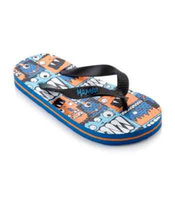 Mambo® Boys' Monster Print Flip Flops