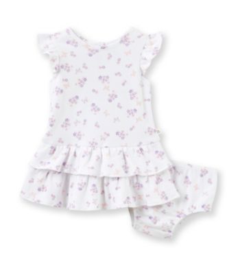 Cuddle Bear® Baby Girls' 2-pc. Butterfly Print Tiered Dress Set