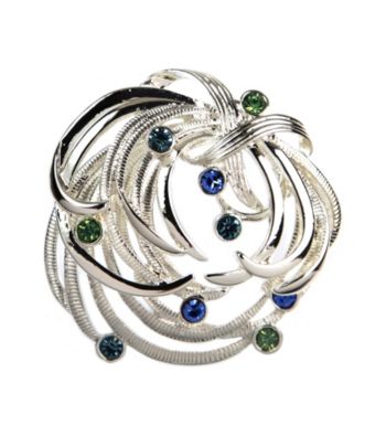 Napier® Boxed Silvertone and Blue Brooch Pin