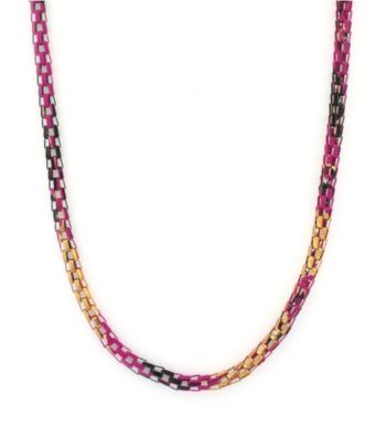 BCBGeneration™ Polished Goldtone Black and Fuchsia Layering Pieces Necklace