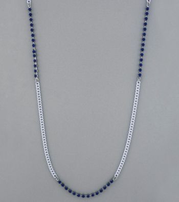 BCBGeneration™ Chain and Blue Stud Necklace