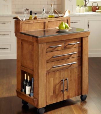 Homestyles® Caramel Vintage Rustic Gourmet Kitchen Cart