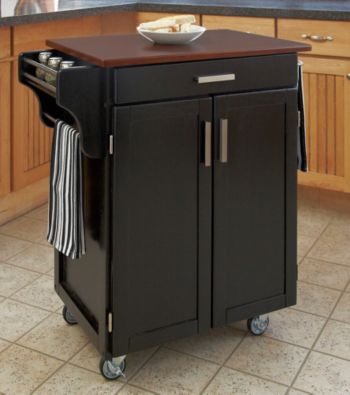 Homestyles® Black Finish Gourmet Cart