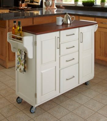 Homestyles® White Finish Build-a-Cart with Drawers