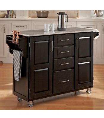 Homestyles® Black Finish Build-a-Cart with Drawers