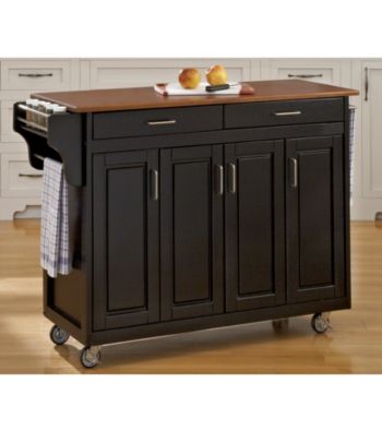 Homestyles® Black Finish Build-a-Cart with Doors