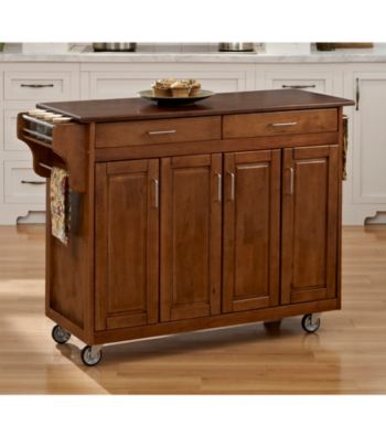 Homestyles® Warm Oak Finish Build-a-Cart with Doors