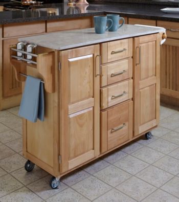 Homestyles® Natural Finish Build-a-Cart with Drawers