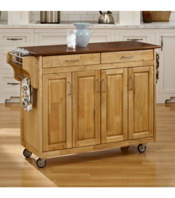 Homestyles® Natural Finish Build-a-Cart with Doors