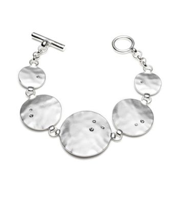 Kenneth Cole® Silvertone Pave Circle Toggle Bracelet