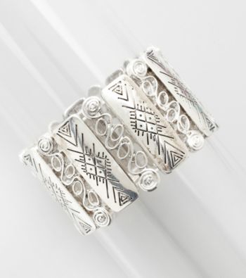 Erica Lyons® Silvertone Stretch Bracelet