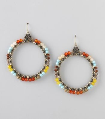 Erica Lyons® Cool Multi Colorblock Drop Pierced Earrings