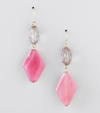 Erica Lyons® Warm Multi Colorblock Drop Pierced Earrings