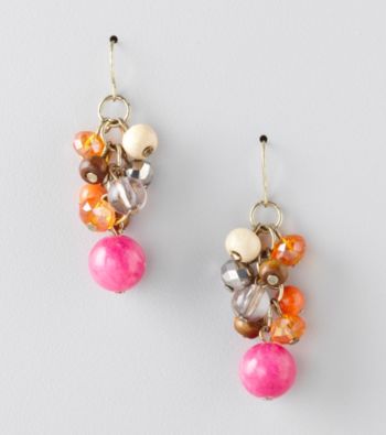 Erica Lyons® Warm Multi Colorblock Drop Pierced Earrings