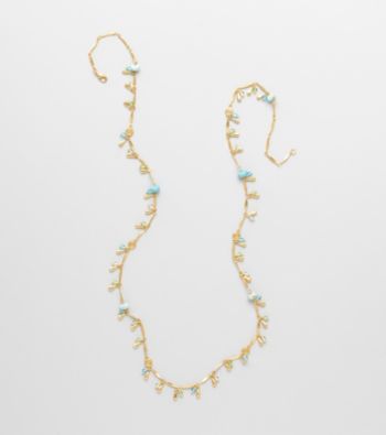Lauren Ralph Lauren 14K Gold Plated Bead Charm Necklace