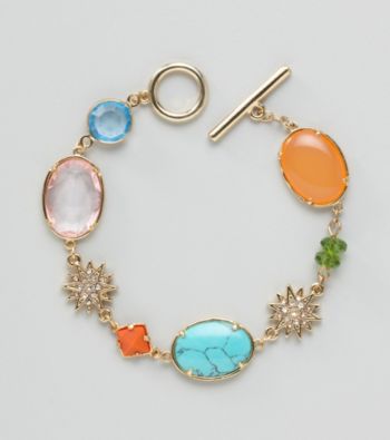 Lauren Ralph Lauren 14K Gold Plated Semi-Precious Star Bracelet