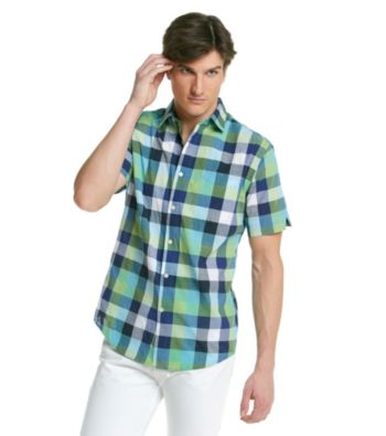 John Bartlett Consensus Men's Ocean Breeze Short Sleeve Madras