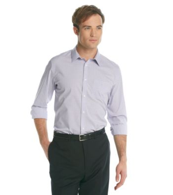 Calvin Klein Men's Long Sleeve Check Poplin Woven