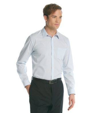 Calvin Klein® Men's Dellarobbia Blue Stripe Poplin Long Sleeve Woven