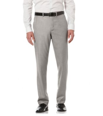 Perry Ellis® Men's Pewter Heather Textured Flat-Front Pant