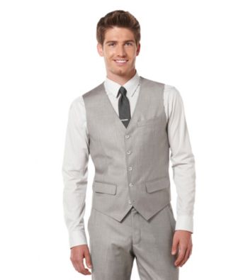 Perry Ellis® Men's Pewter Heather Texture Vest