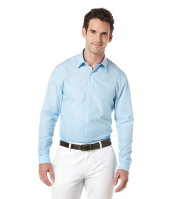 Perry Ellis® Men's Azzuro Long Sleeve Irridescent Woven