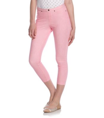 HUE® Pink Pout Sunwashed Denim Skimmer
