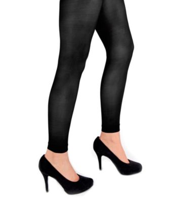 Skweez Couture™ by Jill Zarin Footless Opaque Shaper Tights - Black