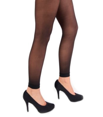 Skweez Couture™ by Jill Zarin Footless Ultra Sheer Shaper Tights - Black