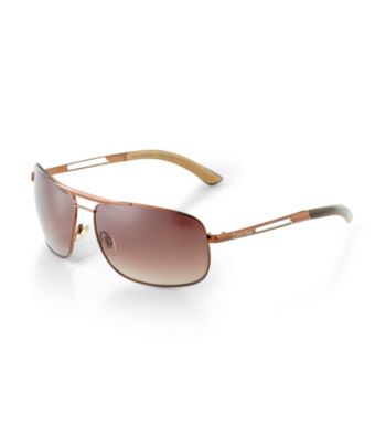 Calvin Klein® Men's Dark Brown Aviator Sunglasses
