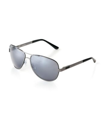 Calvin Klein® Men's Coal Aviator Sunglasses
