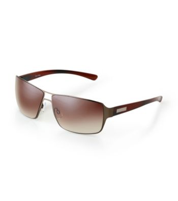 Calvin Klein® Men's Dark Brown Square Sunglasses