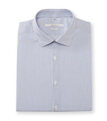 Perry Ellis Portfolio® Men's Blue Dust Striped Slim Fit Dress Shirt