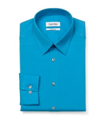 Calvin Klein® Men's Lake Slim-Fit Solid Long Sleeve Dress Shirt