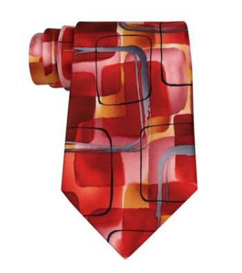 Jerry Garcia Men's Red Regular Width Novelty Tie