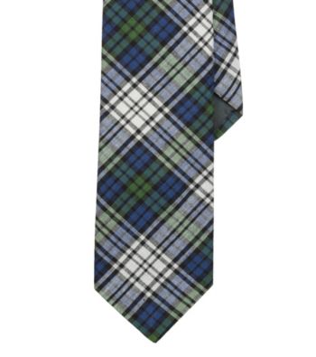 Lauren® Men's Navy Narrow Madras Tie