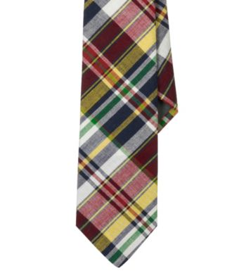 Lauren® Men's Green Narrow Madras Tie