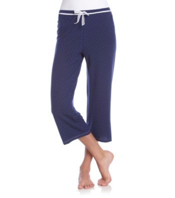 Relativity® Knit Capris - Deep Sapphire Dot