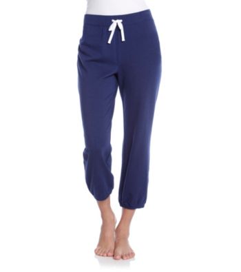 Relativity® French Terry Knit Crop Sweatpants - Deep Sapphire