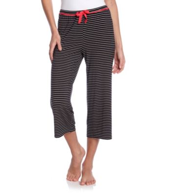 Relativity® Knit Capris - Black Stripe