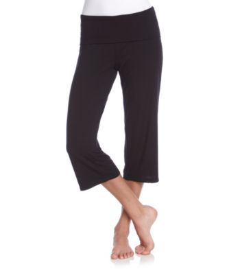 Relativity® Knit Crop Yoga Pants - Jet Black