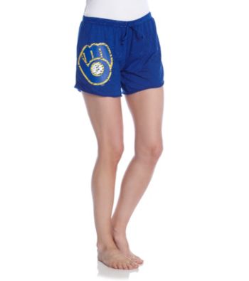 College Concepts Brewers Logo Burnout Boxers - Royal