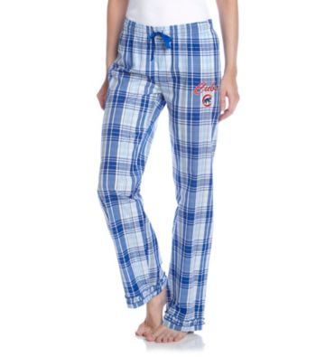 College Concepts Cubs Logo Plaid Pants - Royal