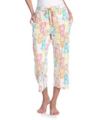 Cuddl Duds® Sleep Knit Capris - Pineapples