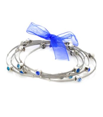 Cellini Stainless Steel Guitar Silver String Bangle Set