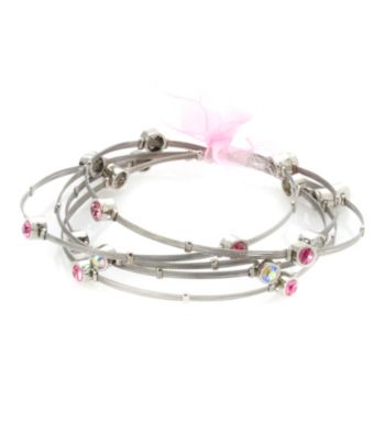 Cellini Stainless Steel Guitar Silver String Bangle Set