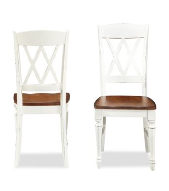 Home Styles® Rock River Set of 2 White Double Cross Back Dining Chairs