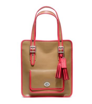 COACH LEGACY ARCHIVAL TWO-TONE LEATHER MAGAZINE TOTE