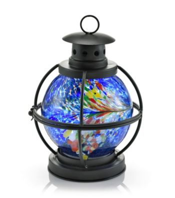 LivingQuarters Solar Swirl Lantern